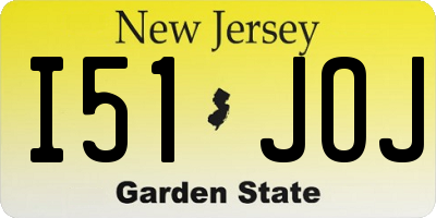 NJ license plate I51JOJ