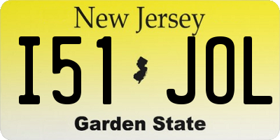 NJ license plate I51JOL
