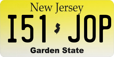 NJ license plate I51JOP
