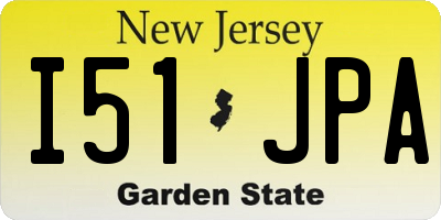 NJ license plate I51JPA