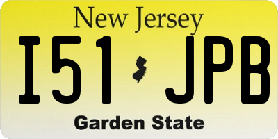 NJ license plate I51JPB