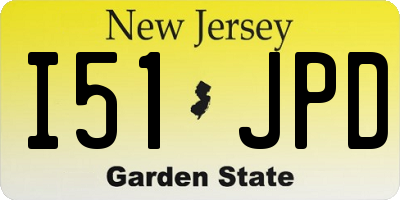 NJ license plate I51JPD