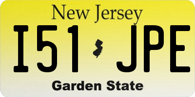 NJ license plate I51JPE