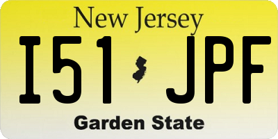 NJ license plate I51JPF