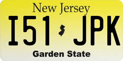 NJ license plate I51JPK