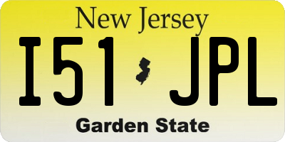NJ license plate I51JPL