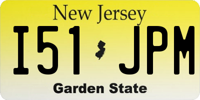 NJ license plate I51JPM