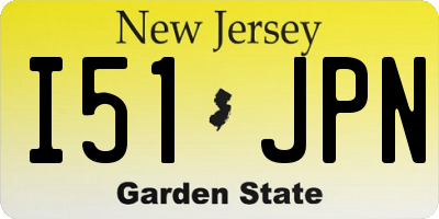 NJ license plate I51JPN