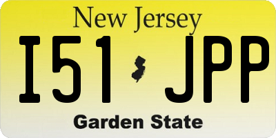 NJ license plate I51JPP