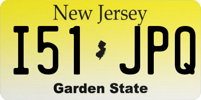 NJ license plate I51JPQ