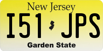 NJ license plate I51JPS