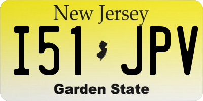 NJ license plate I51JPV