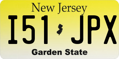 NJ license plate I51JPX