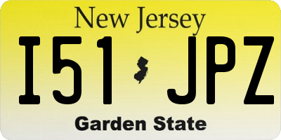 NJ license plate I51JPZ