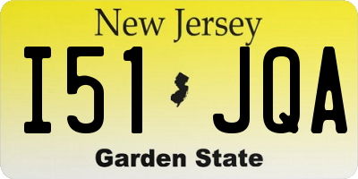 NJ license plate I51JQA