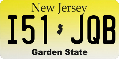 NJ license plate I51JQB