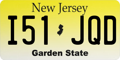 NJ license plate I51JQD