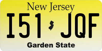 NJ license plate I51JQF
