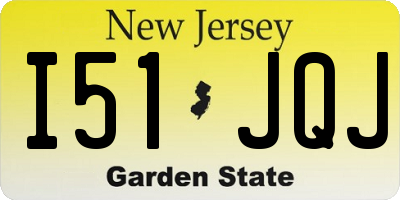 NJ license plate I51JQJ