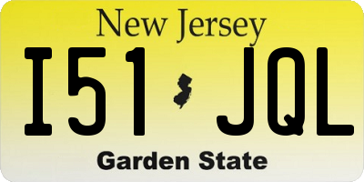 NJ license plate I51JQL