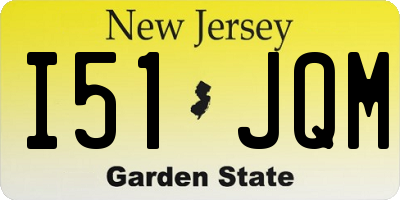 NJ license plate I51JQM