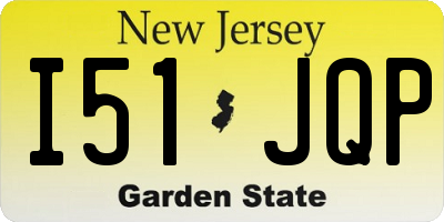 NJ license plate I51JQP