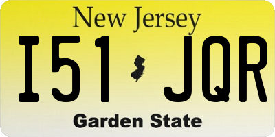 NJ license plate I51JQR