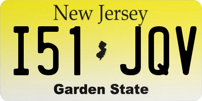NJ license plate I51JQV