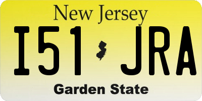NJ license plate I51JRA