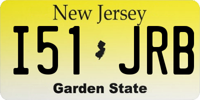 NJ license plate I51JRB