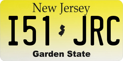 NJ license plate I51JRC