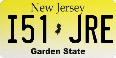 NJ license plate I51JRE