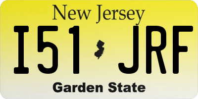 NJ license plate I51JRF