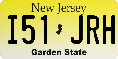 NJ license plate I51JRH