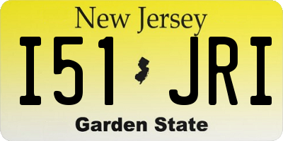 NJ license plate I51JRI