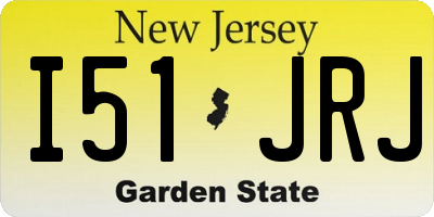 NJ license plate I51JRJ