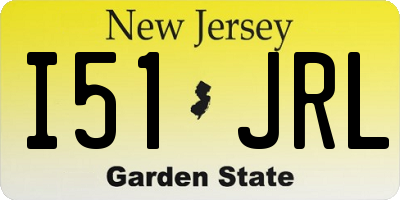 NJ license plate I51JRL