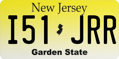 NJ license plate I51JRR