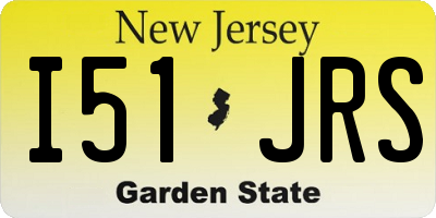 NJ license plate I51JRS