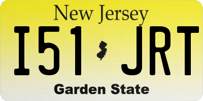 NJ license plate I51JRT