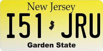 NJ license plate I51JRU