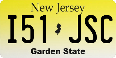 NJ license plate I51JSC