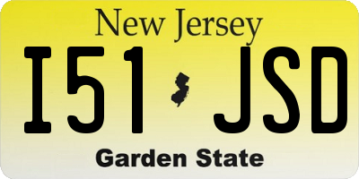 NJ license plate I51JSD