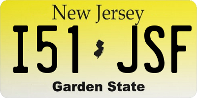 NJ license plate I51JSF