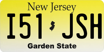 NJ license plate I51JSH