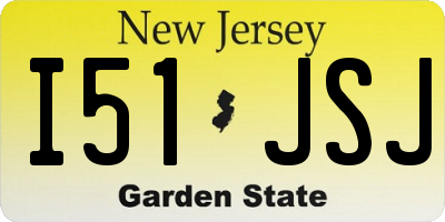 NJ license plate I51JSJ