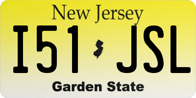 NJ license plate I51JSL