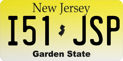 NJ license plate I51JSP