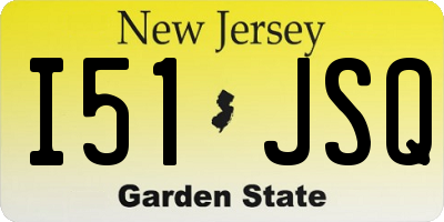 NJ license plate I51JSQ