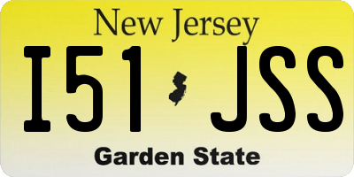 NJ license plate I51JSS